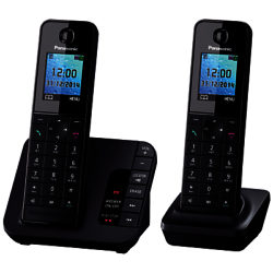 Panasonic KX-TGH222EB Digital Telephone and Answering Machine with Nuisance Call Control, Twin DECT